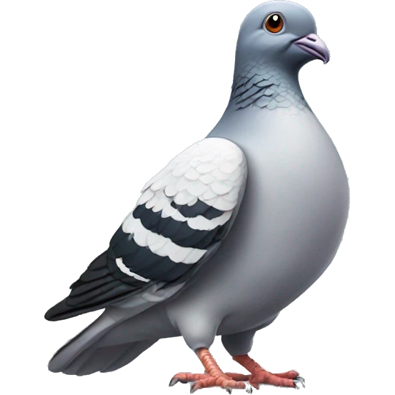 Pigeon with baseball emoji