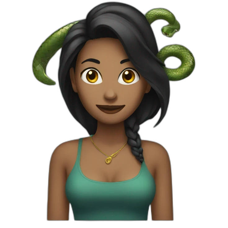 Women with a snake tail emoji
