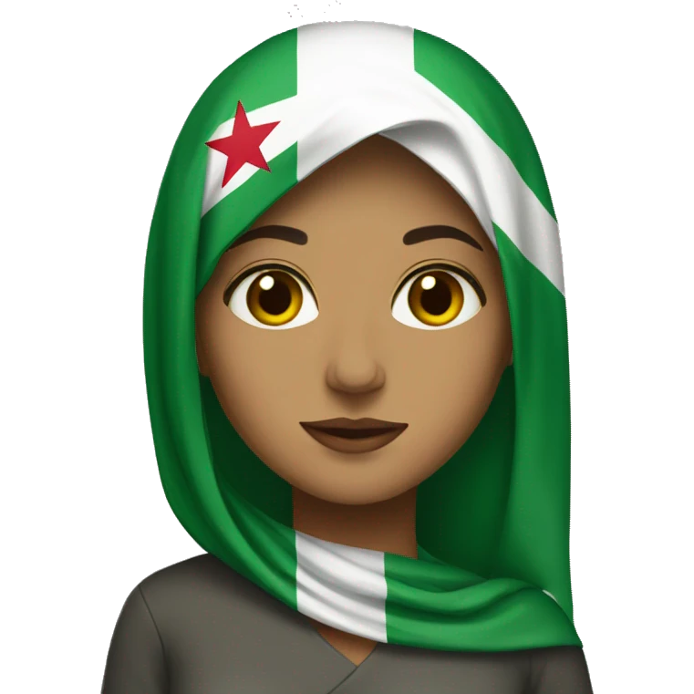 Women with Algerian flag  emoji