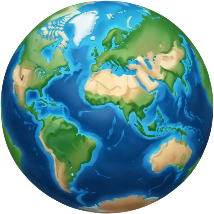 Earth with all continents merged together emoji