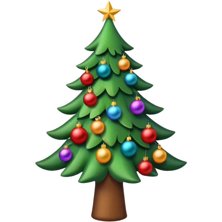 Happy Christmas tree emoji