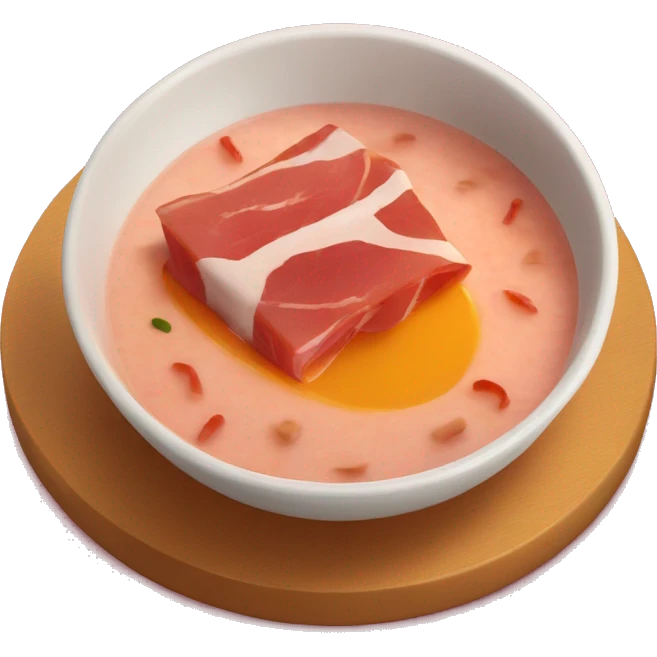 Salmorejo con jamón emoji