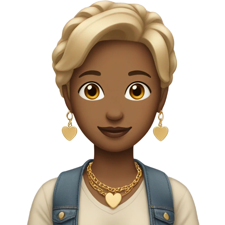 beige heart Girl  emoji