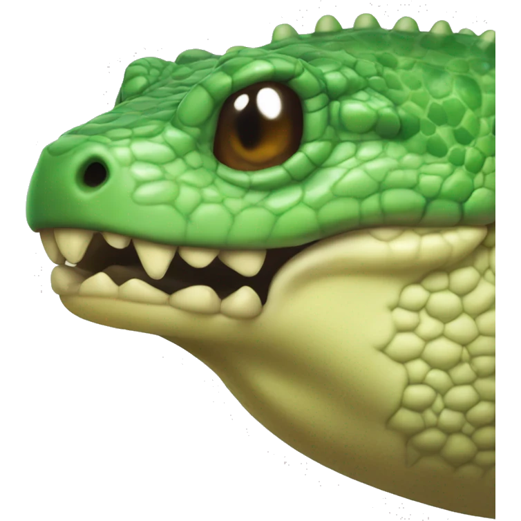 Green Gila Monster Face Big Chin emoji