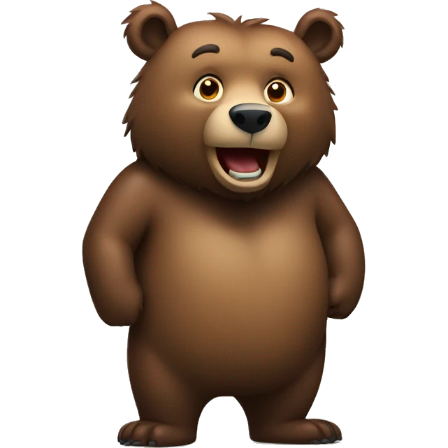 Grizzly bear standing emoji