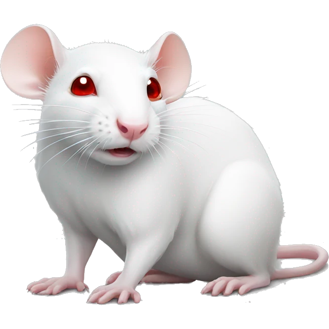 White rat with red eyes  emoji