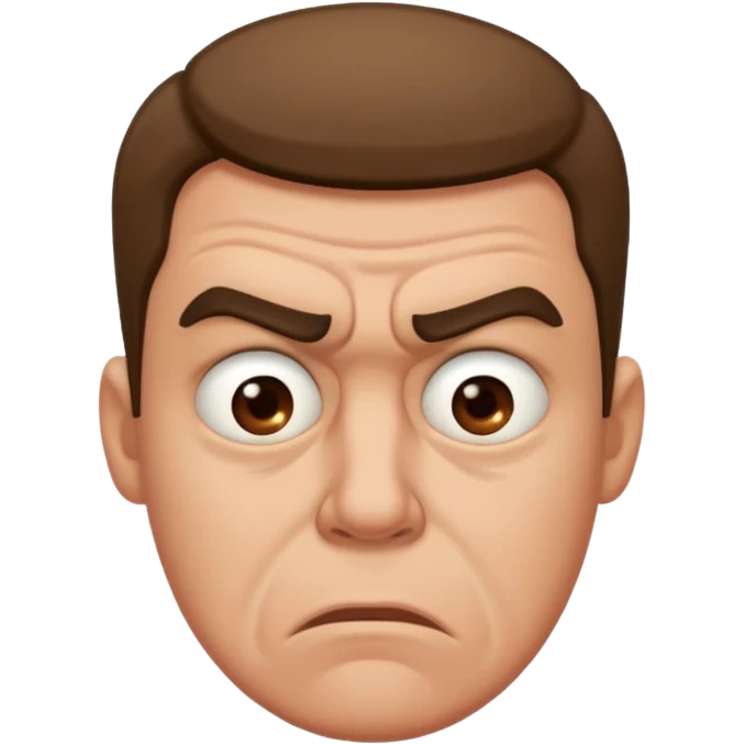 disgusted man, repulsed emoji