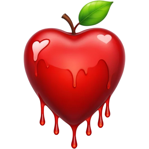 poison apple heart emoji