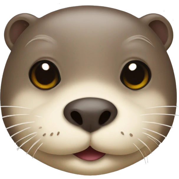 Otter with a small beige heart emoji