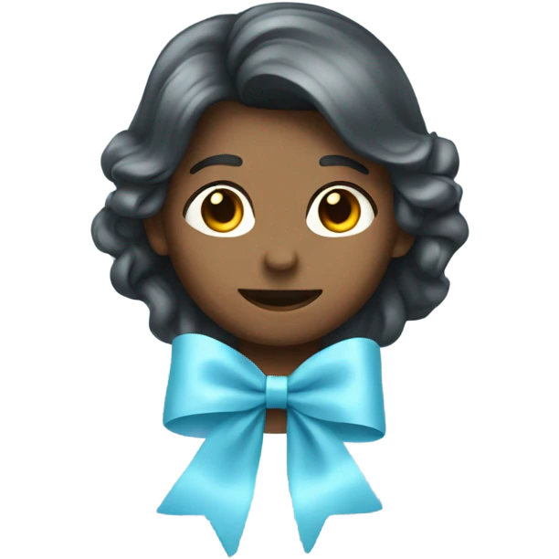 light blue bow emoji