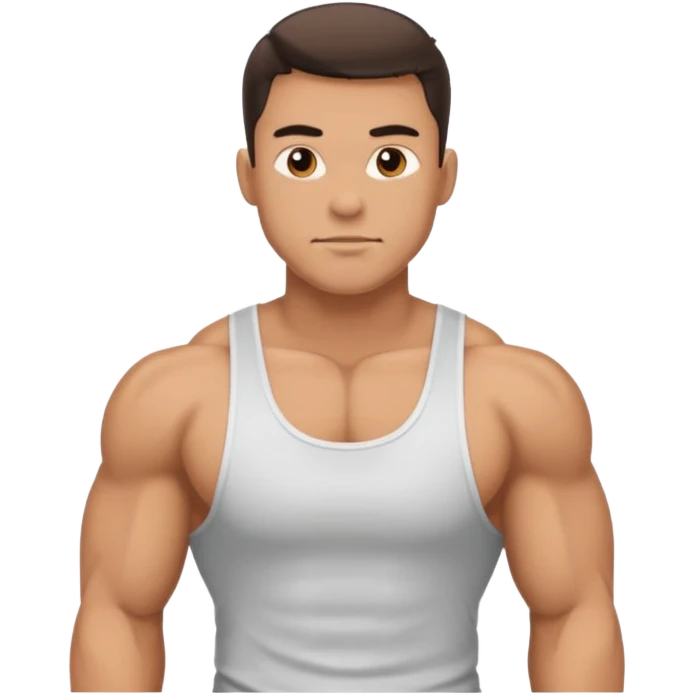 a muscle guy with tank top emoji
