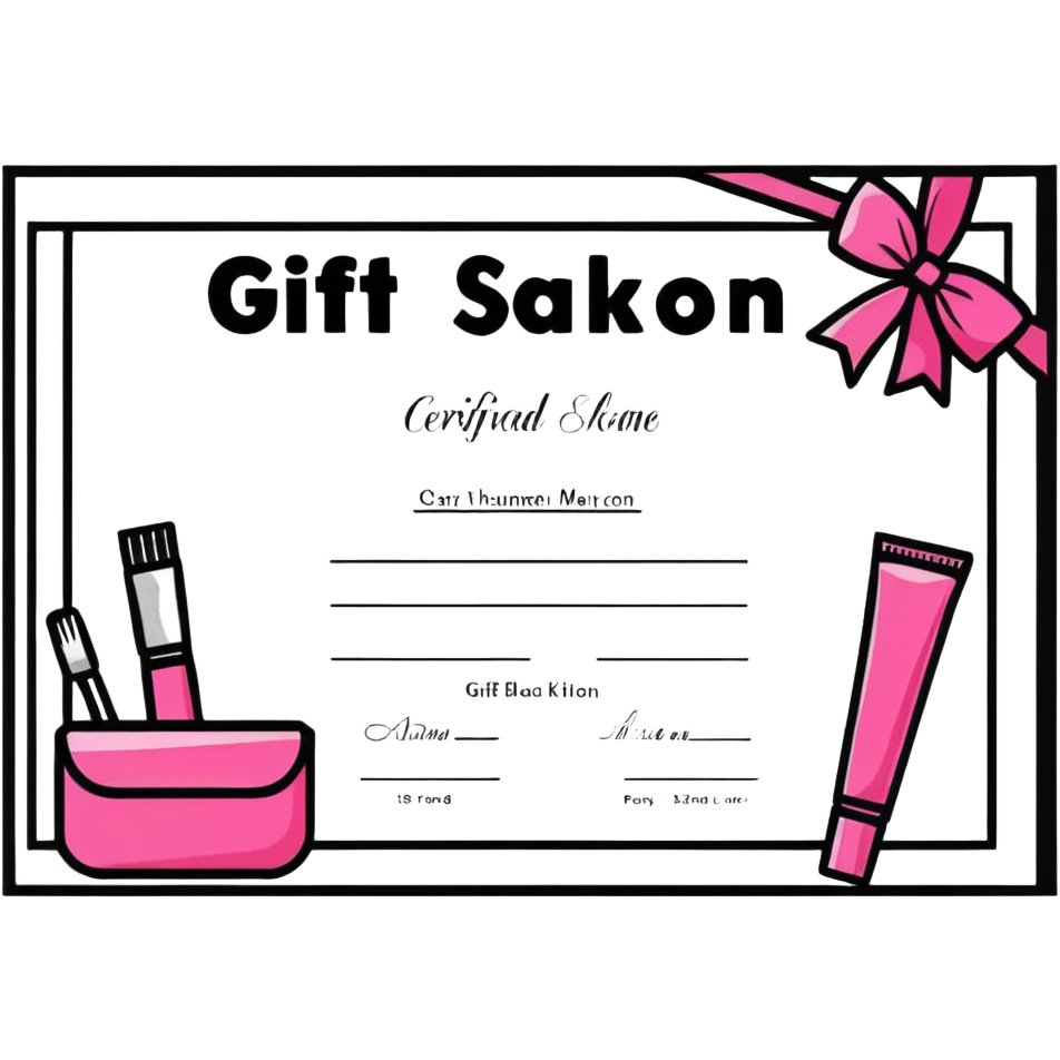 Beauty salon gift certificate emoji