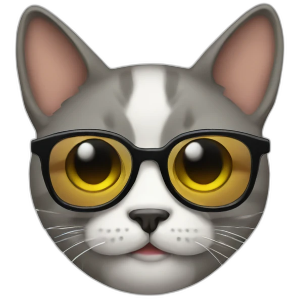Gato con gafas emoji