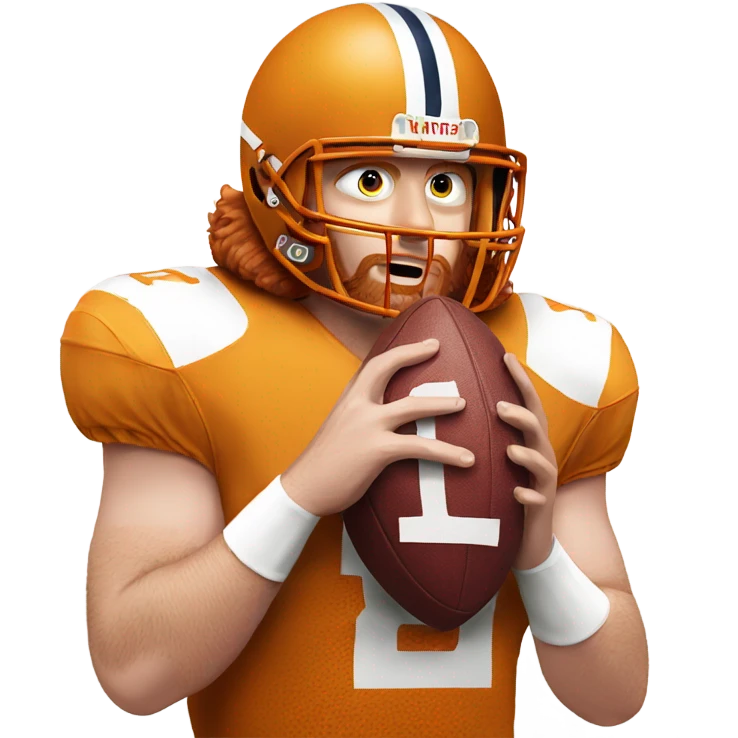 Ginger jesus playing American football  emoji