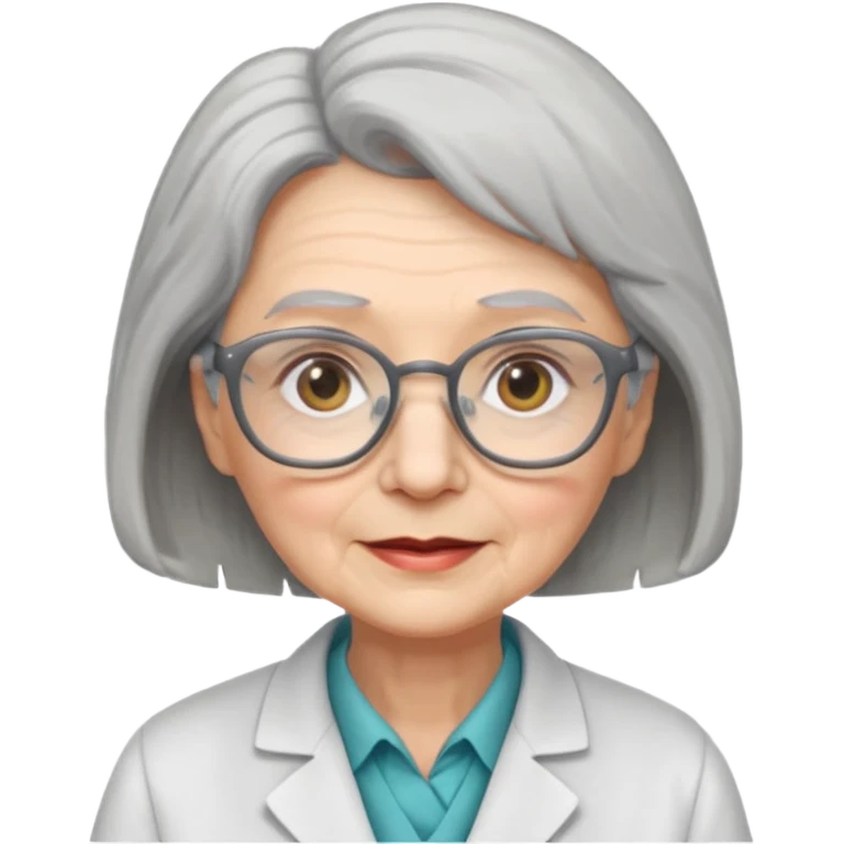 scientist professor old woman emoji