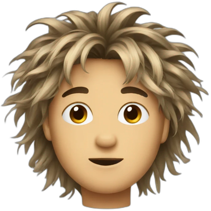 Messy hair voy emoji