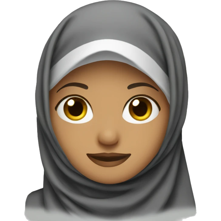 Hijab on computer emoji