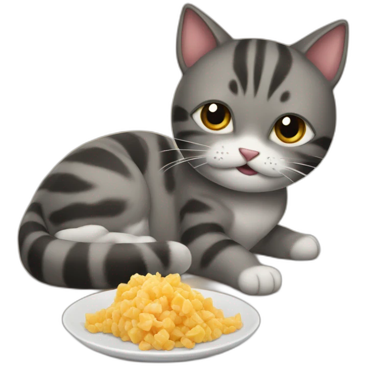 Cat eat a umberger emoji