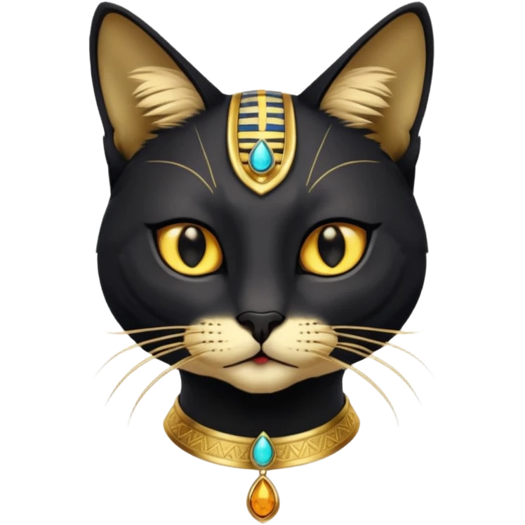 Egyptian Cats: Black cat with gold collar







 emoji