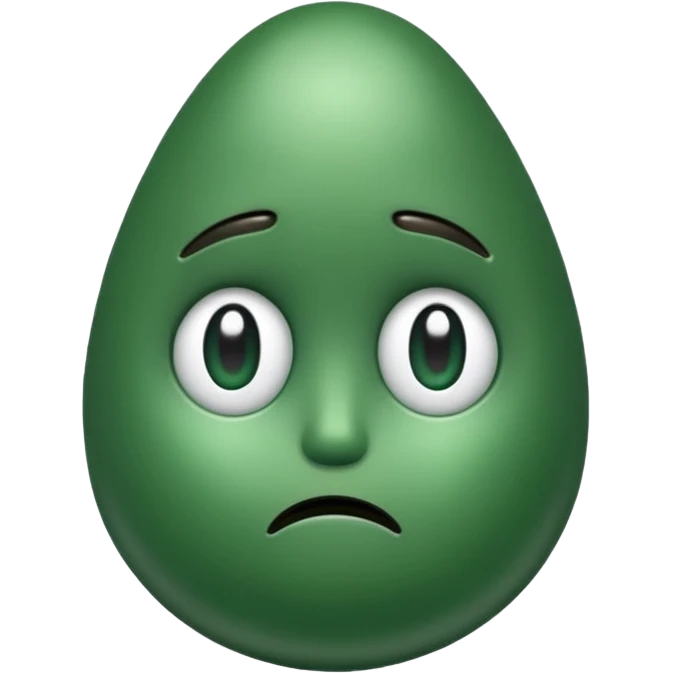 Sad bean  emoji