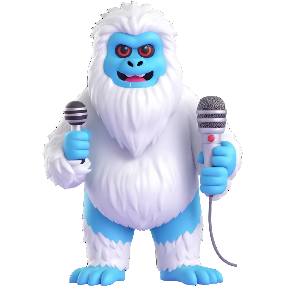yeti, professional news reporter with microphone emoji