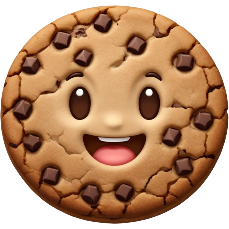 one brown dark chocolate cookie emoji
