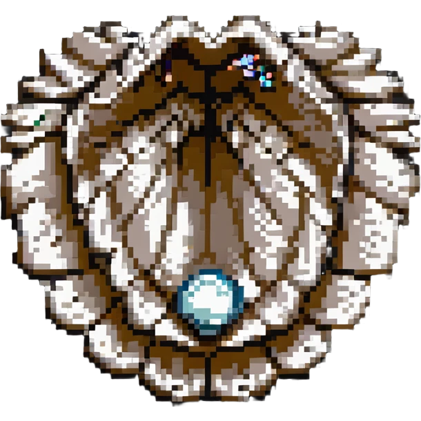 an open oyster shell with a pearl inside emoji