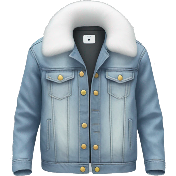 Light Denim Jackets with white fur emoji