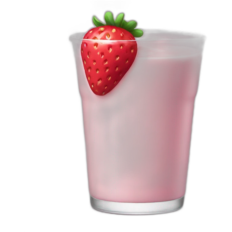 Strawberry milk cow emoji