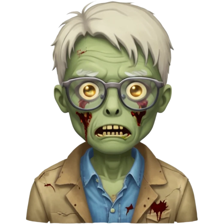 Zombie de oculos emoji