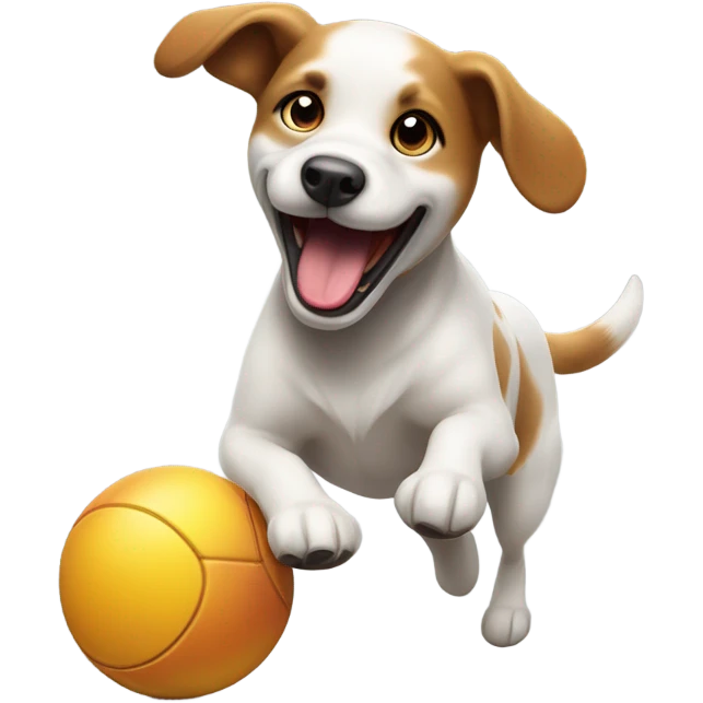 playful dog in the park emoji