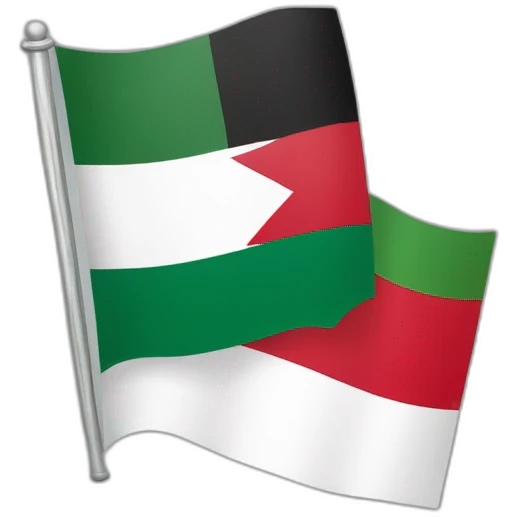 Palestine flag and algerian flag emoji