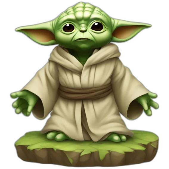 Yoda qui joue aux jeux vidéo  emoji