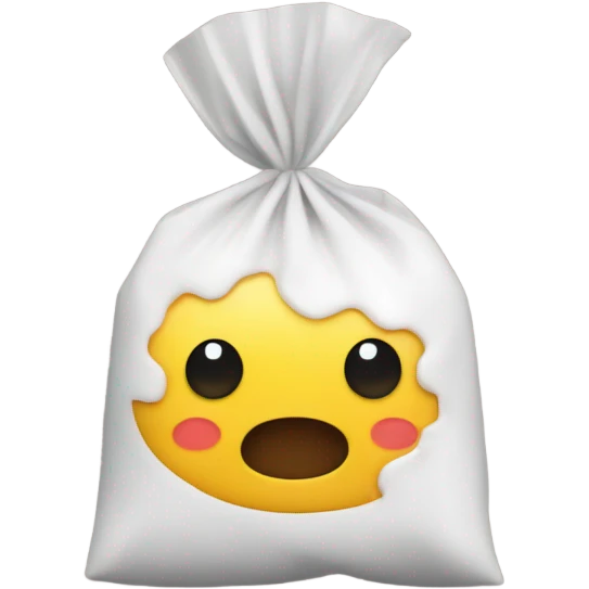Mini plastic bag with flour inside  emoji