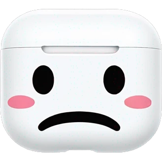 regular , all white airpod pro case  emoji