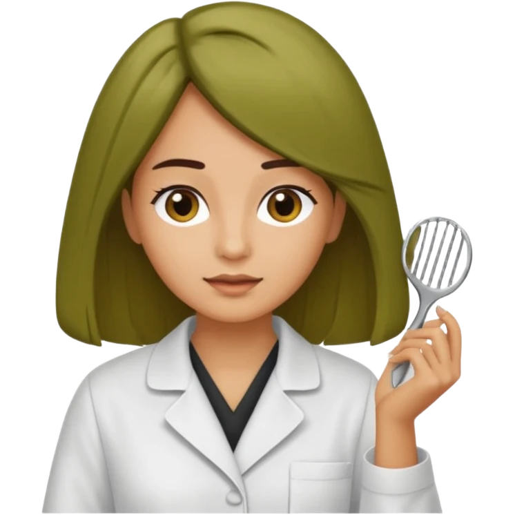 mujer peinandose en la peluqueria emoji