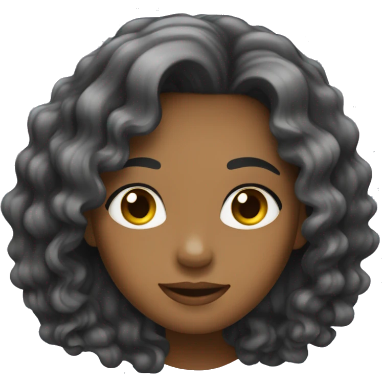 girl with wavy haïr  emoji