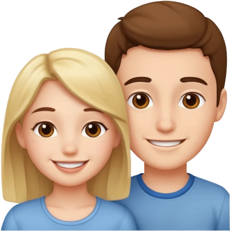 Intimate girl and boy emoji