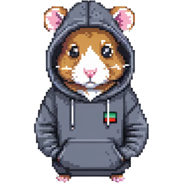 Hamster in a hoodie emoji