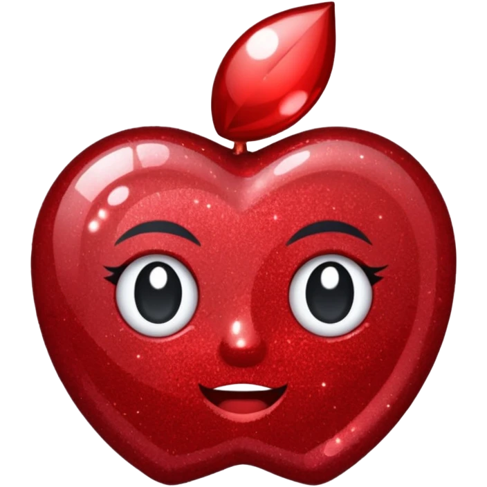 red glitter chat emoji