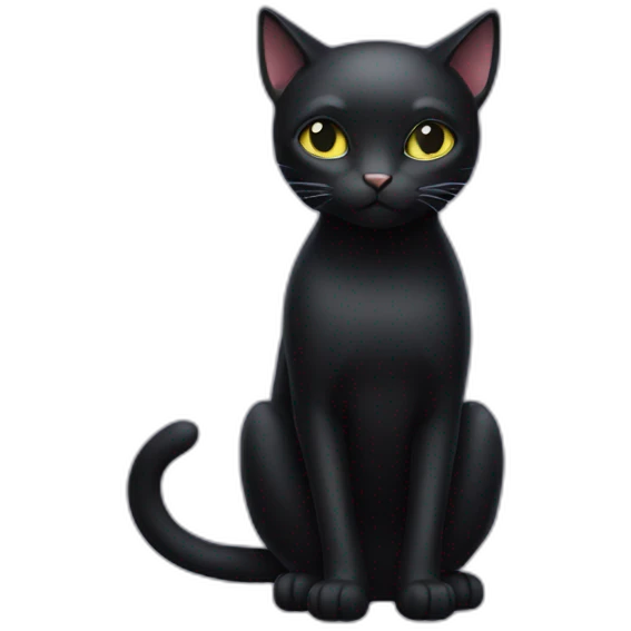cyber black cat emoji
