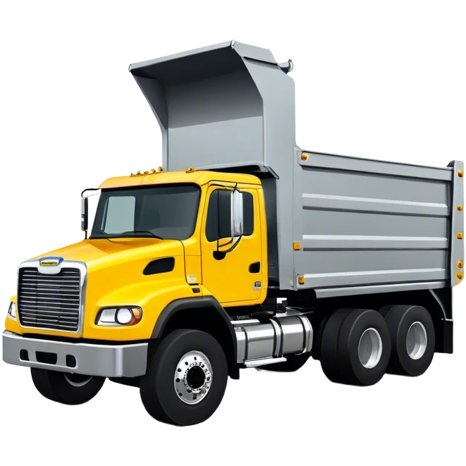 Dump Truck - Freightliner 114SD (Model Year: 2022) (Iconic colour: Yellow with black and silver) emoji