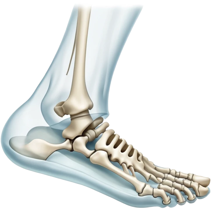 skeleton foot with visible bones, x-ray of a foot showing bone structure emoji