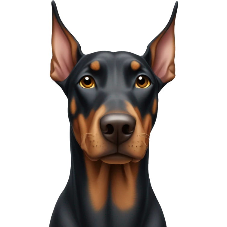 A Doberman with snow!  emoji