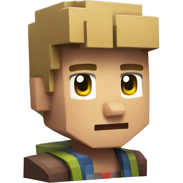 kid at school minecraft 3d icon emoji