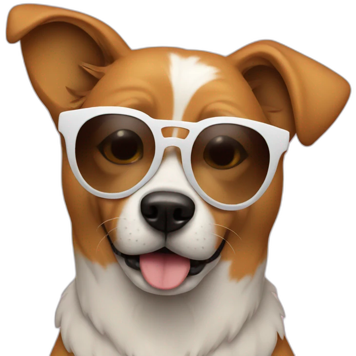 Dog with sunglasses emoji