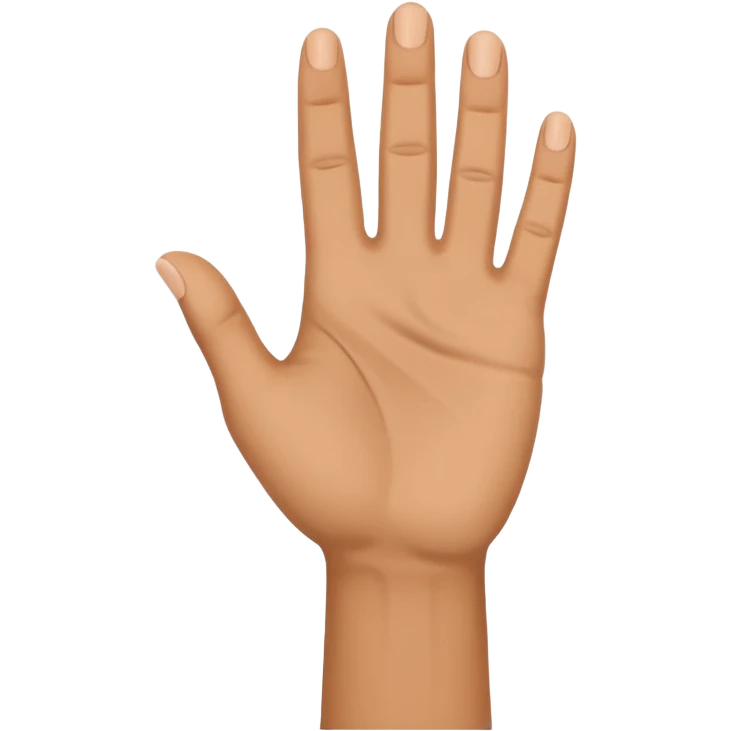 raised hand, from side emoji