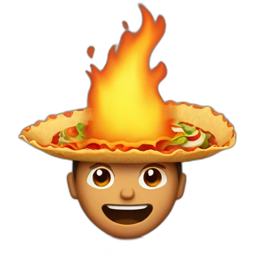 taco man on fire emoji