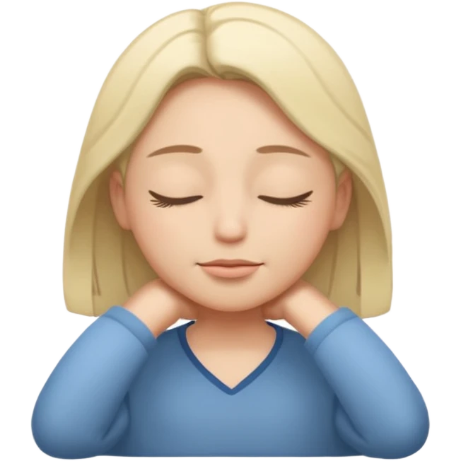 The human face with close eyes and bleh😌 emoji