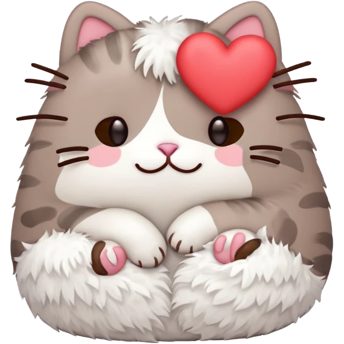 red heart pusheen  emoji